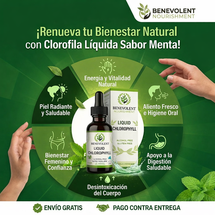 Clorofila Líquida | Apoya tu Bienestar, Digestión y Proceso de Control de Peso 🌿