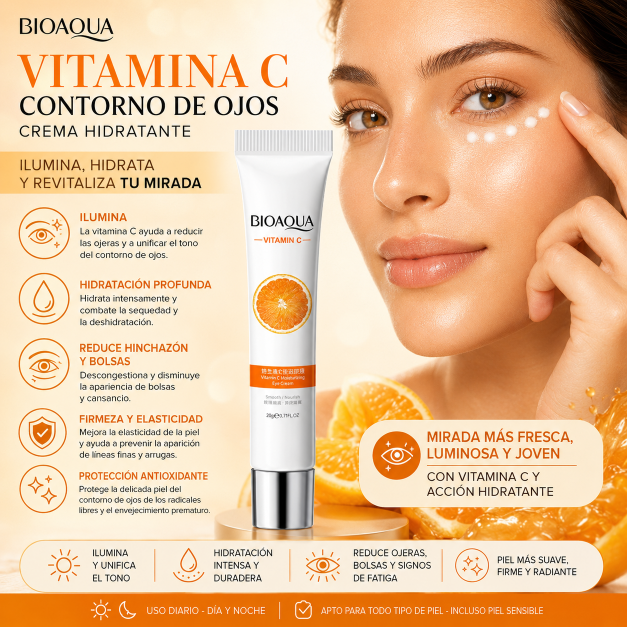 Contorno De Ojos Vita C Bioaqua