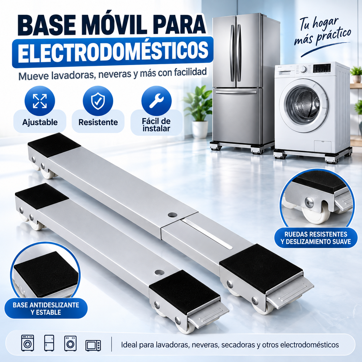 ⚙️ EasyMove™ | Base Móvil para Electrodomésticos