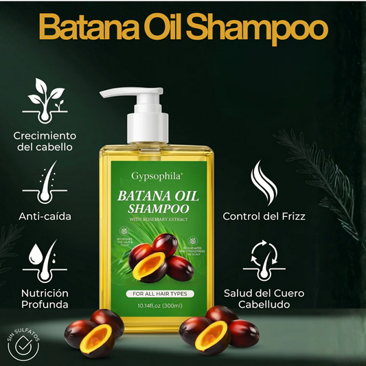 Shampoo de Batana con Romero – Fórmula Anticaída y Crecimiento Capilar 300ml 🍀