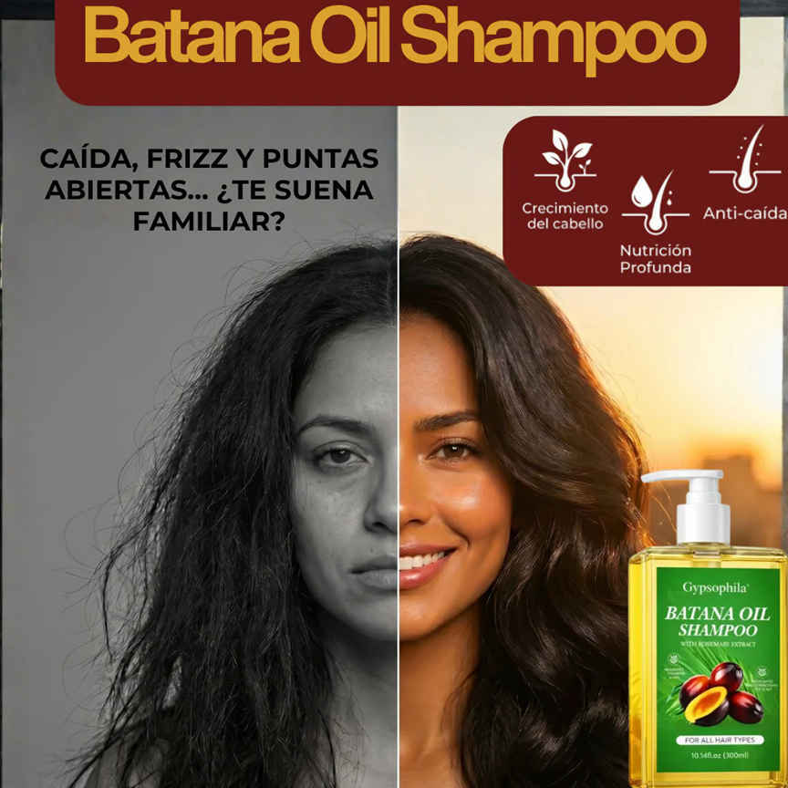 Shampoo de Batana con Romero – Fórmula Anticaída y Crecimiento Capilar 300ml 🍀