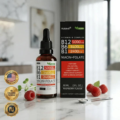 Nusava® Vitamina B Complex (B1, B6, B12, Niacina, Folato) | Apoya la energía diaria | Oferta 2x1 🔥