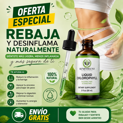 Clorofila Líquida | Apoya tu Bienestar, Digestión y Proceso de Control de Peso 🌿