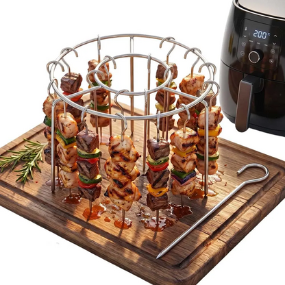 Convierte tu Air Fryer en una parrilla profesional y cocina carnes, pollo, verduras, mariscos y mucho más de forma rápida, práctica y saludable.🍡
